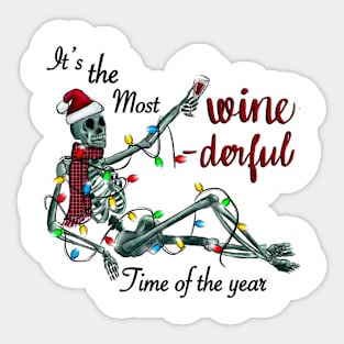 Wine Christmas Sticker